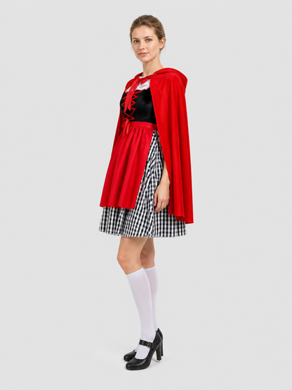 Halloween Red Riding Hood Cosplay Costume side view