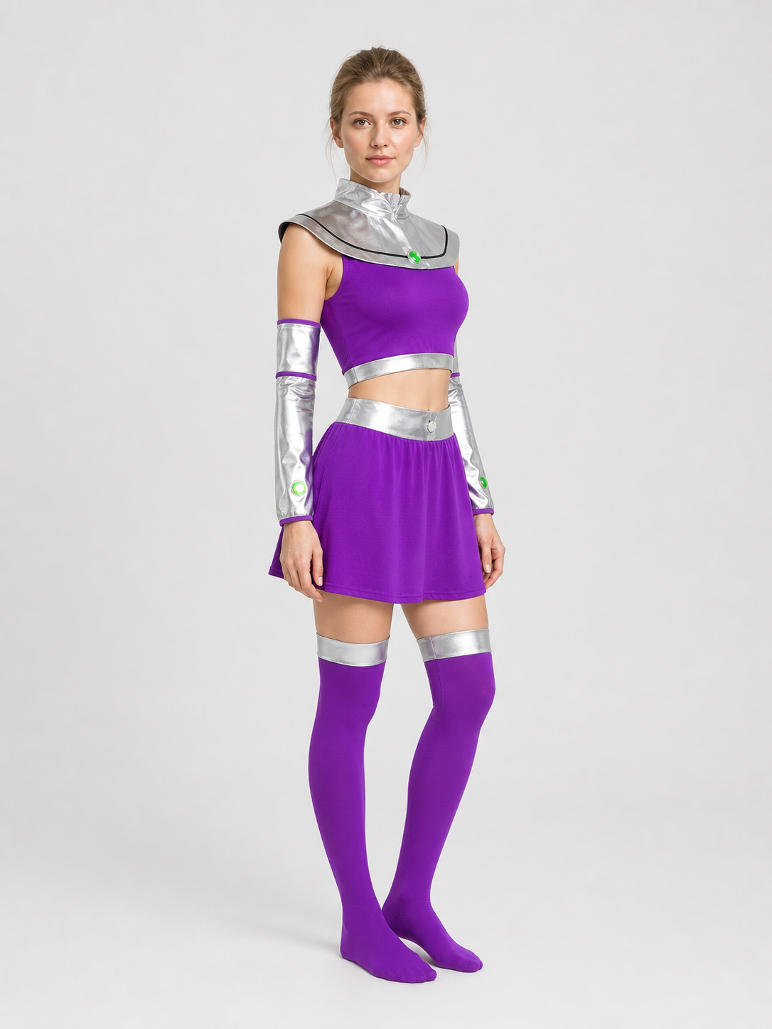 Teen Titans Starfire Cosplay Costume for Halloween side view