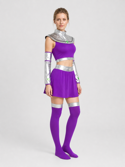 Teen Titans Starfire Cosplay Costume for Halloween side view
