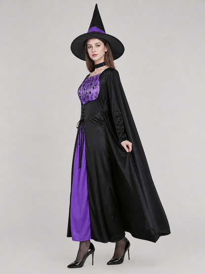 Black Costume Cape with Dress and Hat