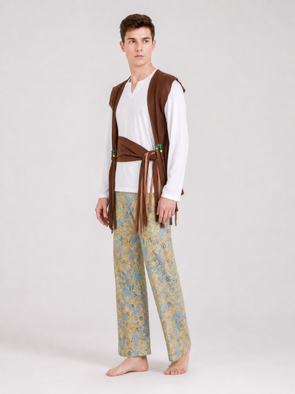 Boho Carnival Costume with Wide-Leg Pants