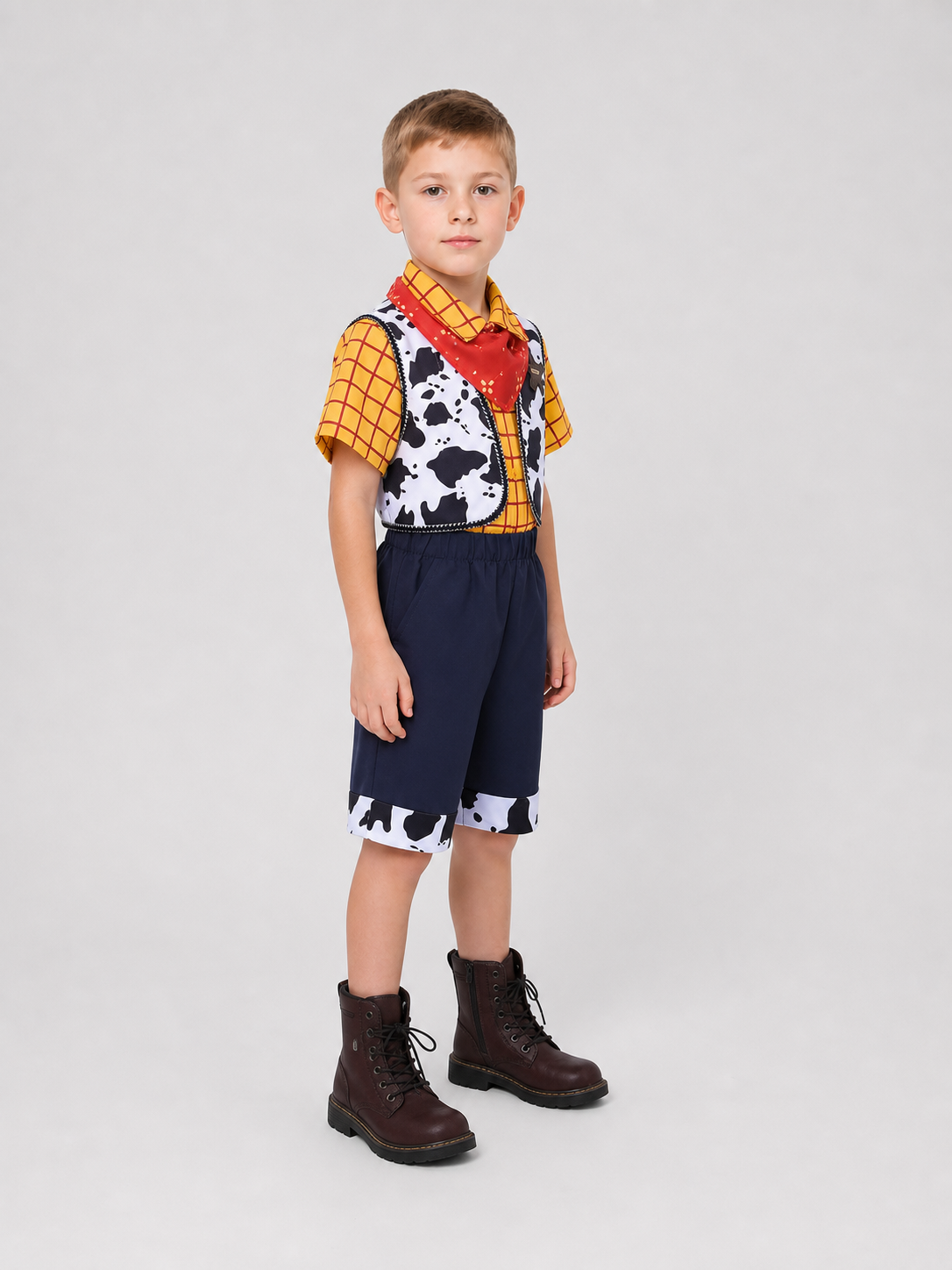 Woody Costume for Cosplay and Performances, 4-Piece Set side view