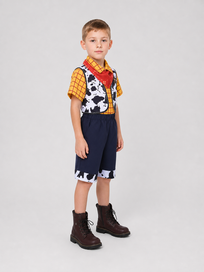 Woody Costume for Cosplay and Performances, 4-Piece Set side view