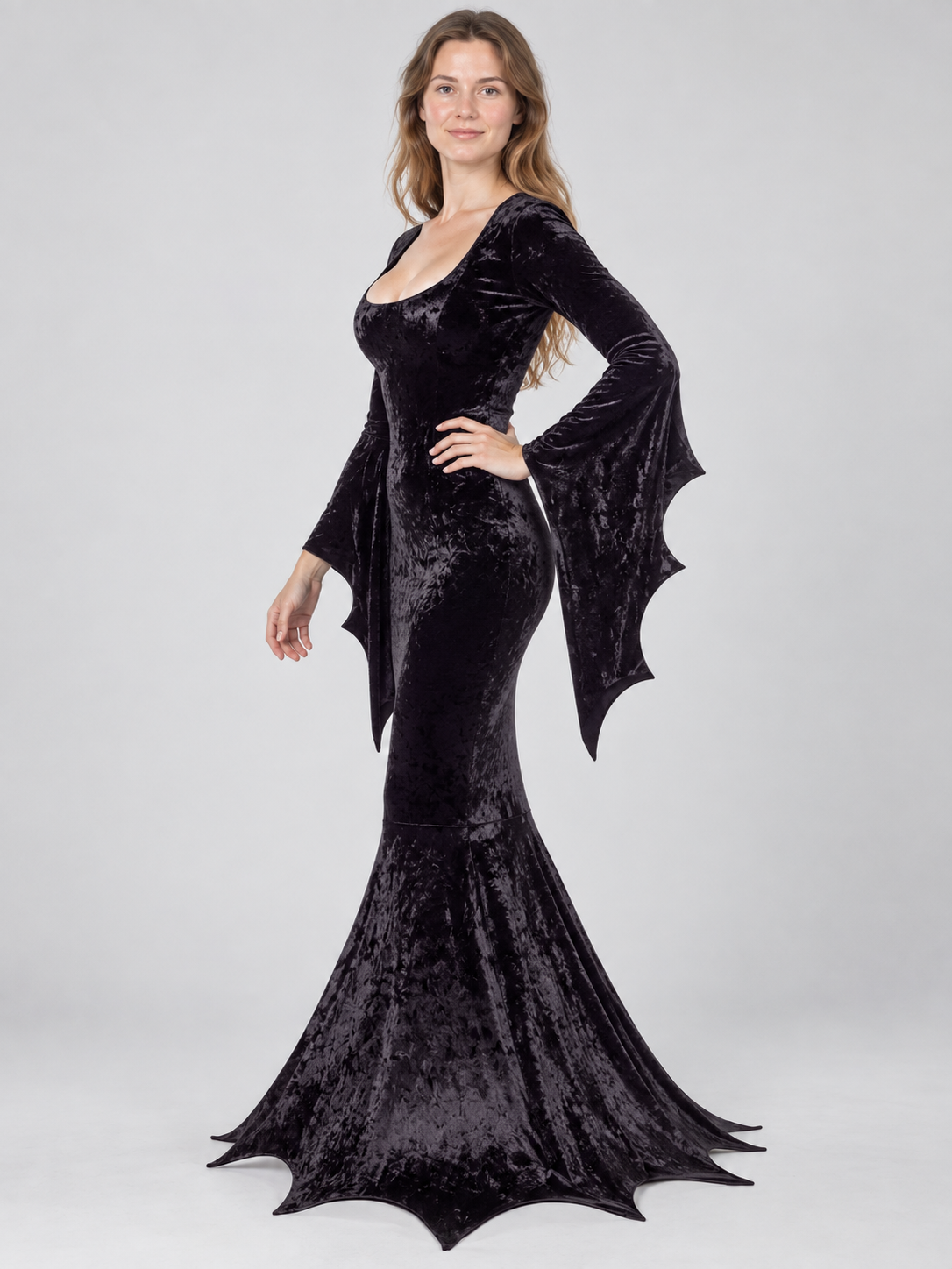 Black Gothic Long Sleeve Carnival Dress