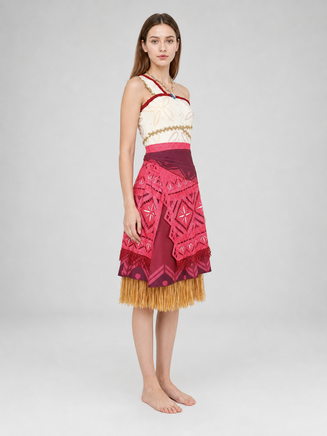 Moana cosplay costume with a layered skirt