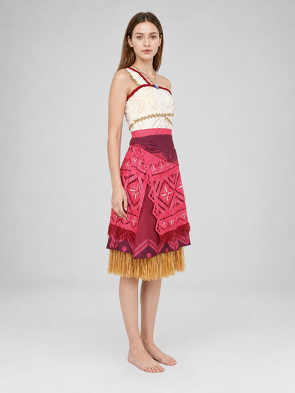 Moana cosplay costume with a layered skirt