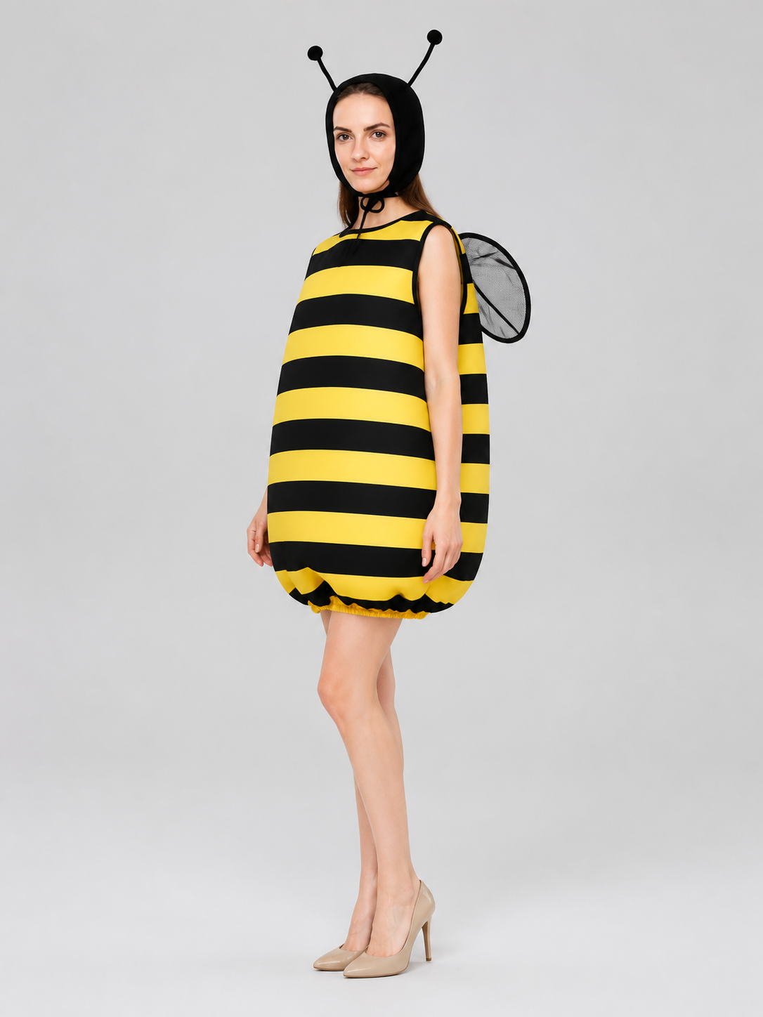 Bulky Bee Costume for Cosplay, Yellow and Black side view