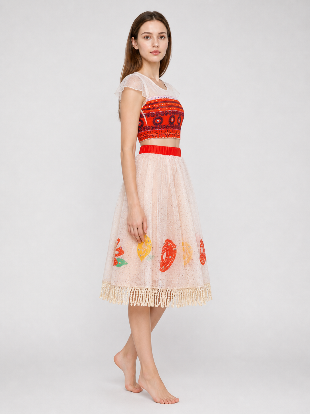 Moana 2 Character Costume Dress with Pattern