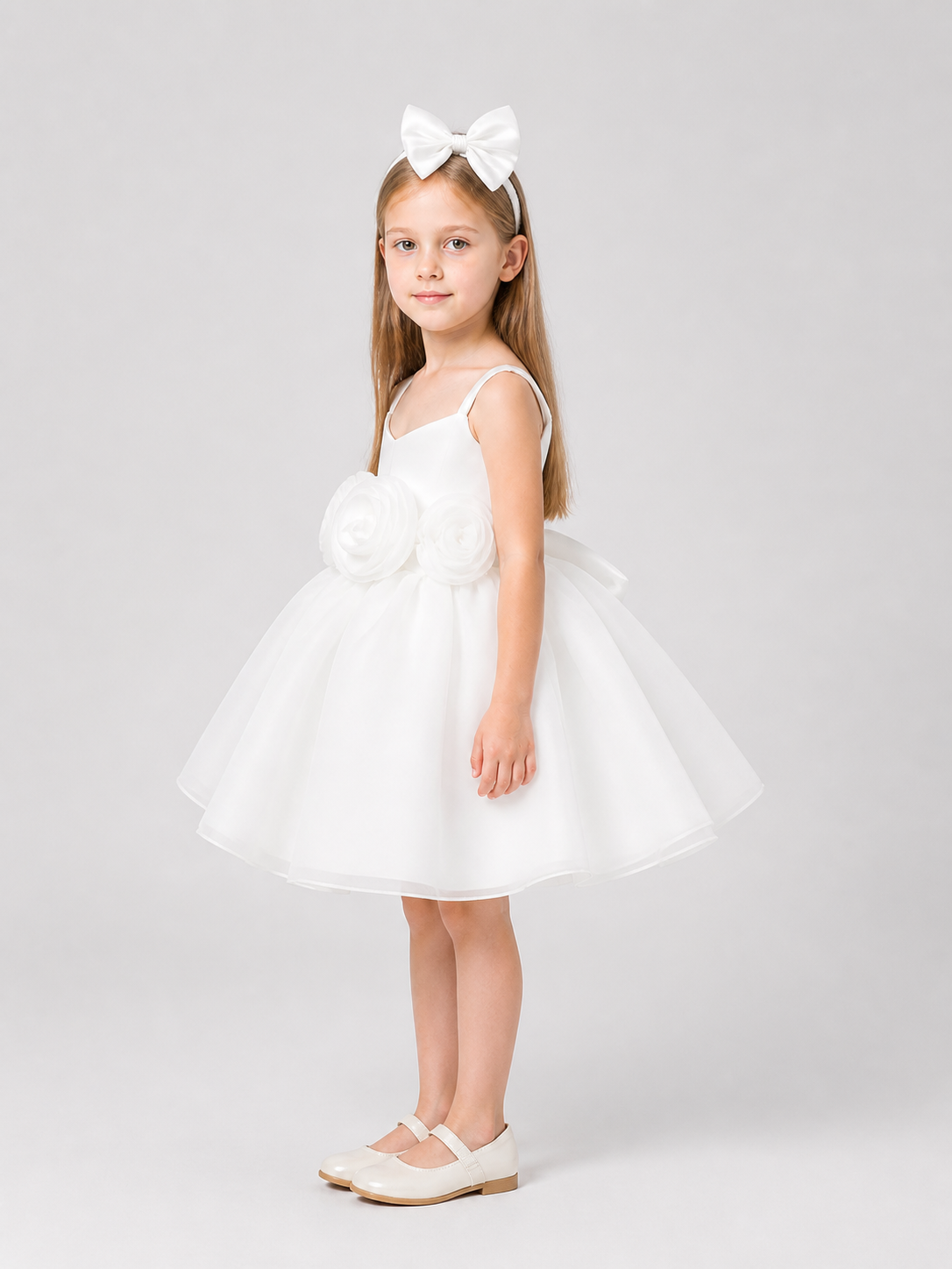 Festive Princess Dress with Full Skirt side view