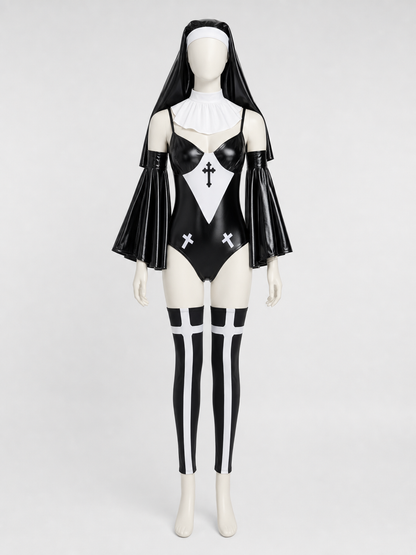 Religious-Style Cosplay Costume with Veil side view