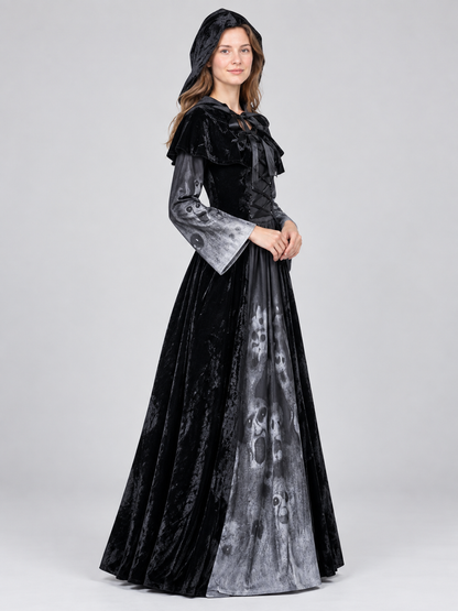 Vampire Costume with Black Dress and Hat