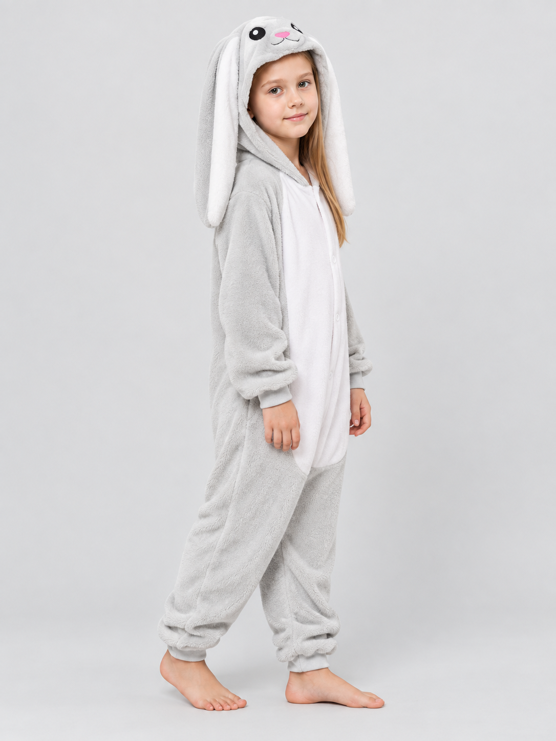 Kids' Bunny Ear Hooded Pajama Jumpsuit