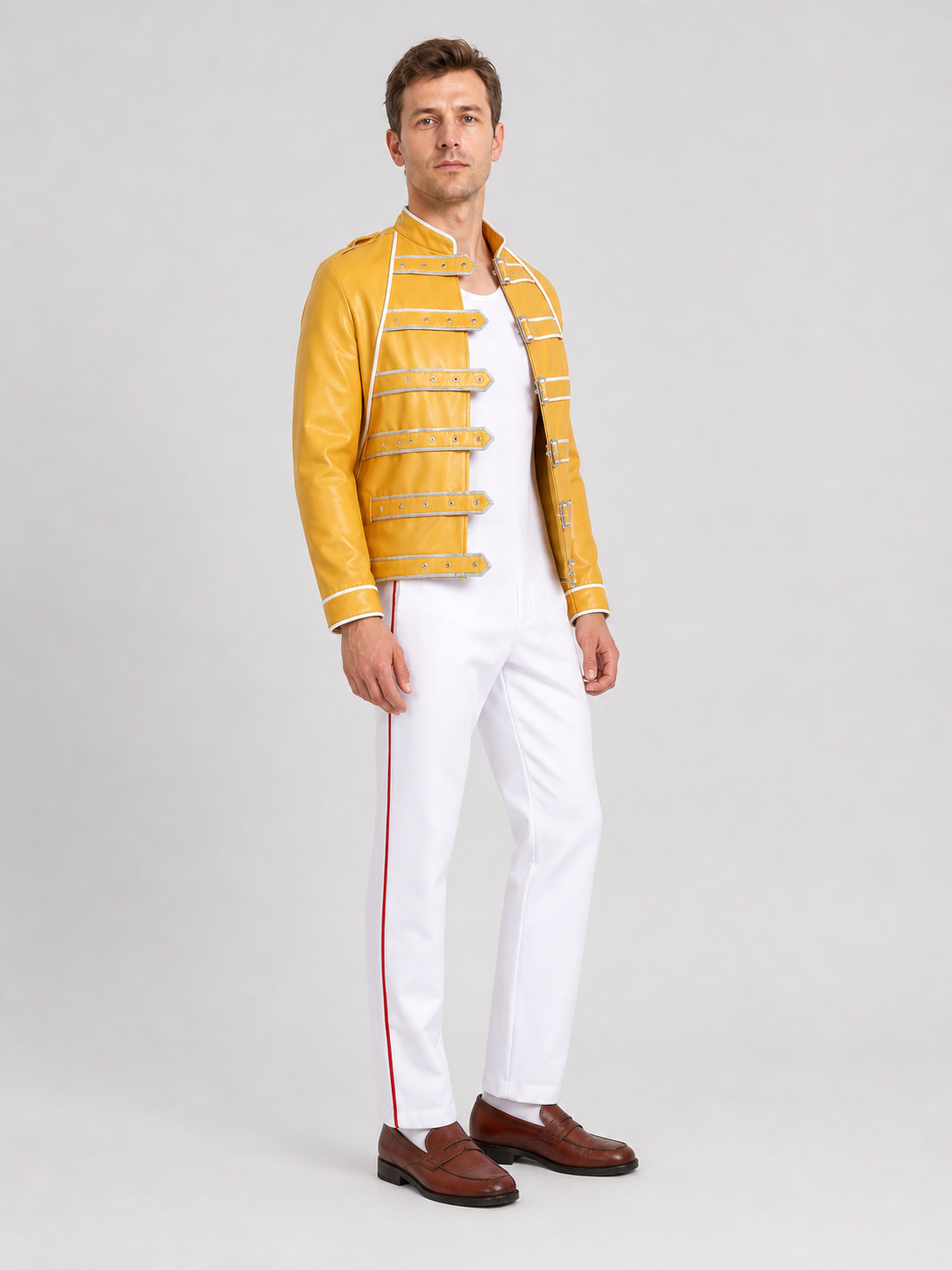Freddie from Queen Costume for Cosplay and Stage Performance side view