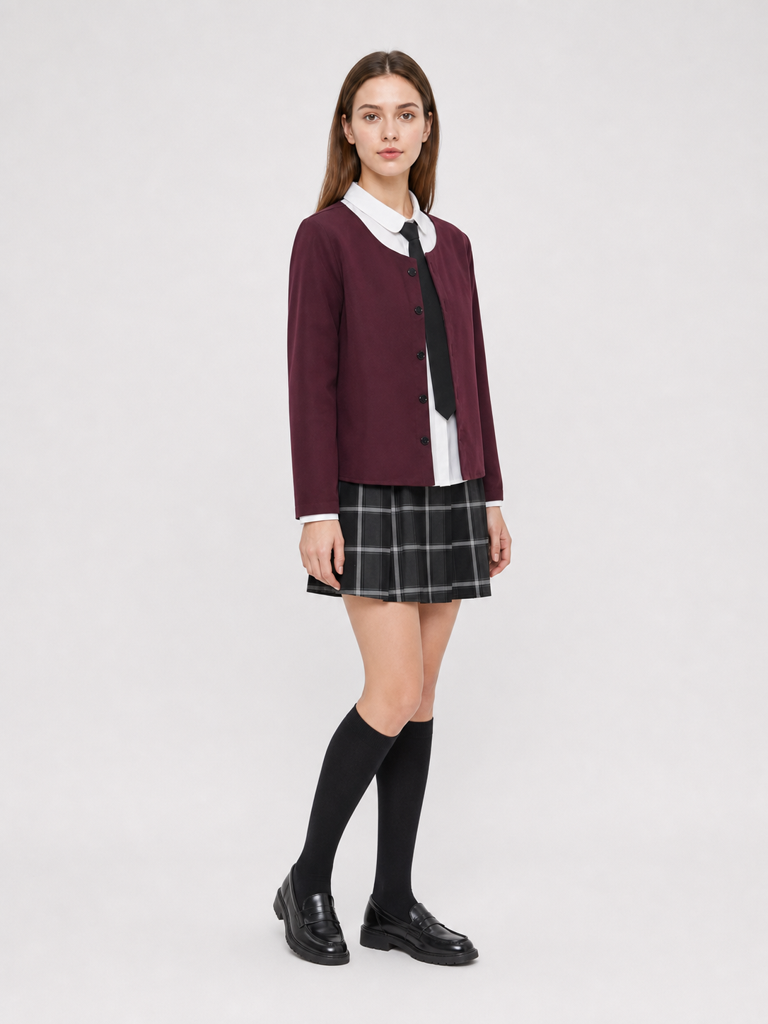 Frank cosplay costume: shirt, cardigan, skirt