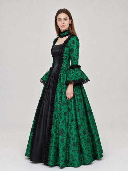 Victorian Gothic Dress with a Full Skirt