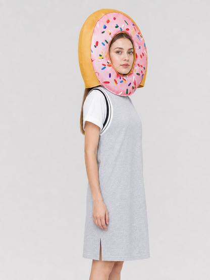 Donut-Shaped Headpiece for a Costume Party
