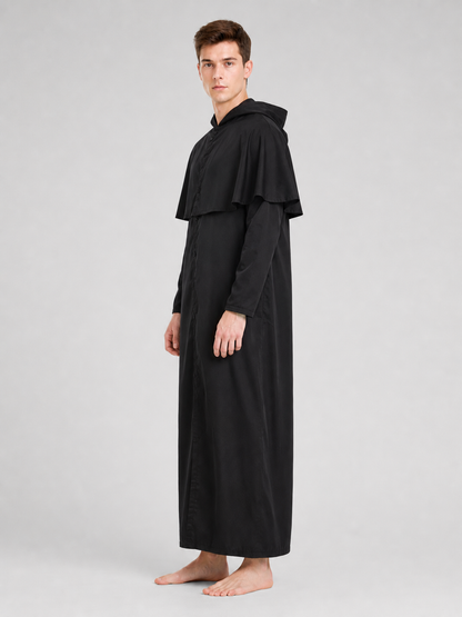 Halloween Costume: Black Hooded Cloak