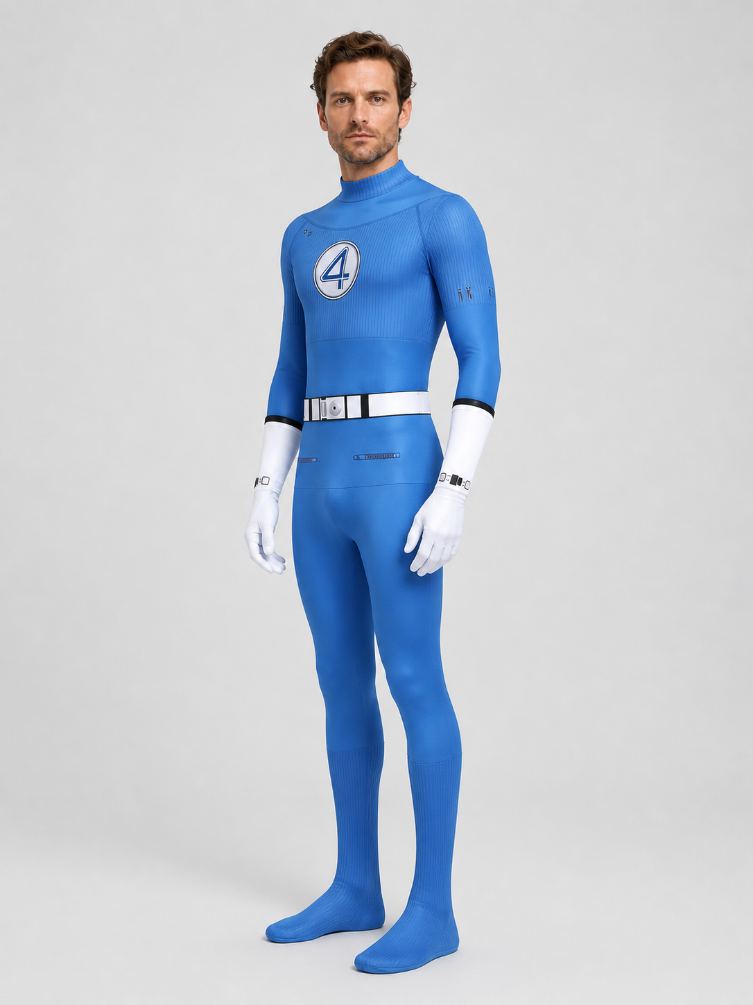 Fantastic Four Jumpsuit with Gloves and Belt side view