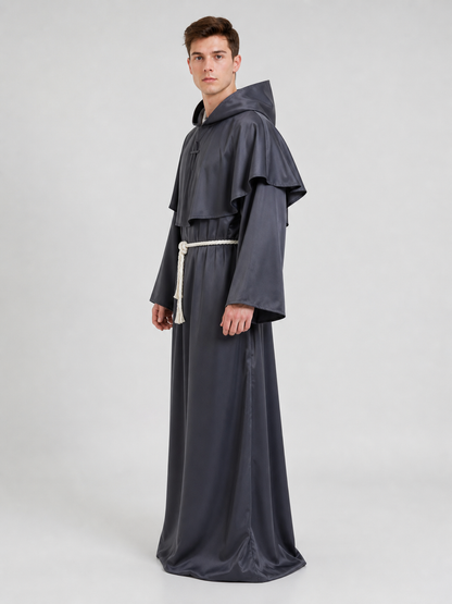 Hooded Monk Costume, Medieval Cloak