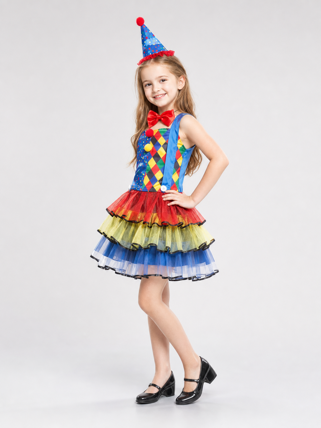 Clown Costume with Hat and Accessories