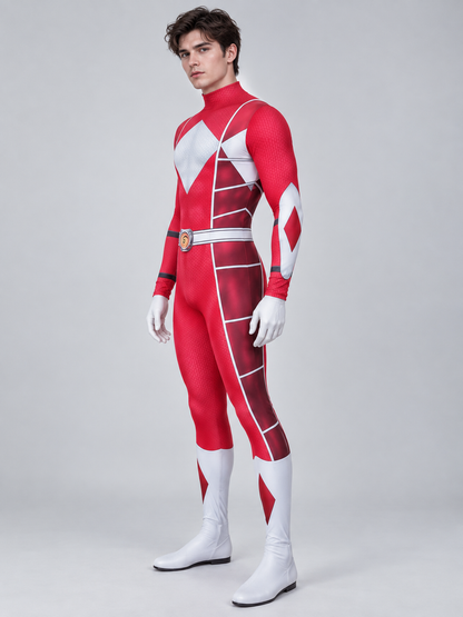 Velvet Cosplay Costume, Red Jumpsuit with Belt