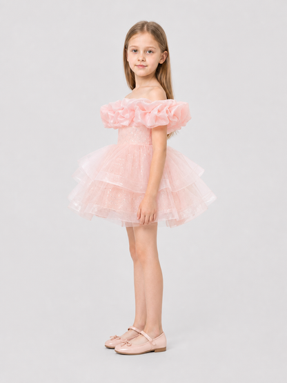 Children's Princess Dress with Sequins and a Full Skirt