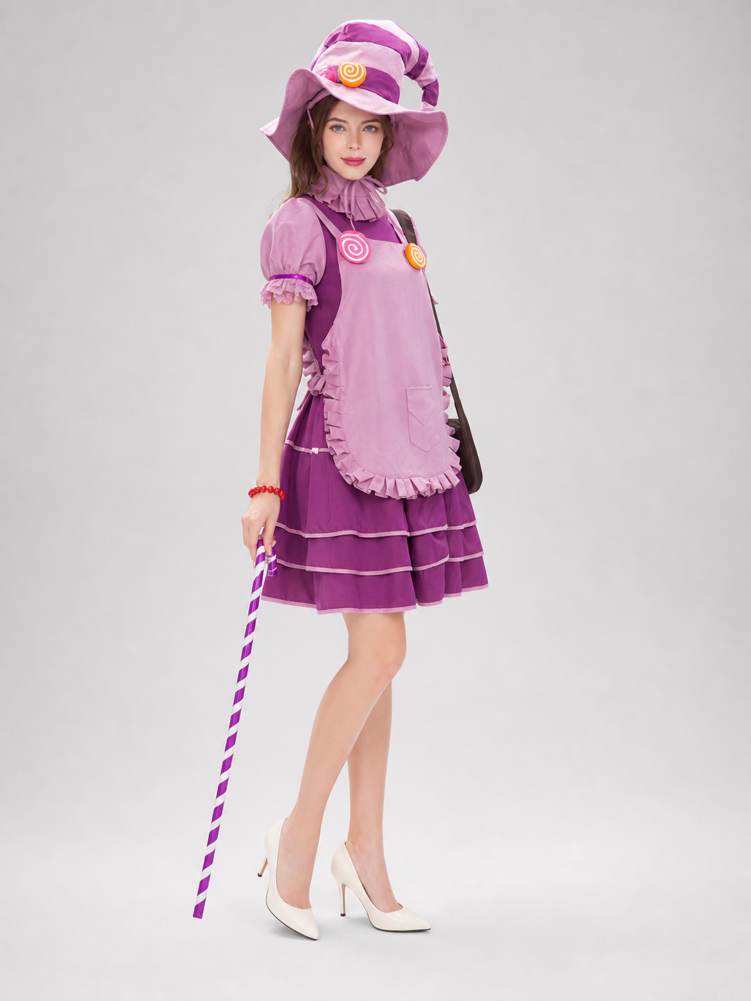 Halloween Costume with Striped Hat and Collar