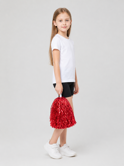 Cheerleading pom-pom with a straight handle, 30 g side view