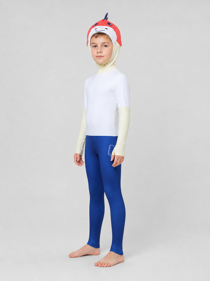 Carnival Costume Jumpsuit with Red Hat side view
