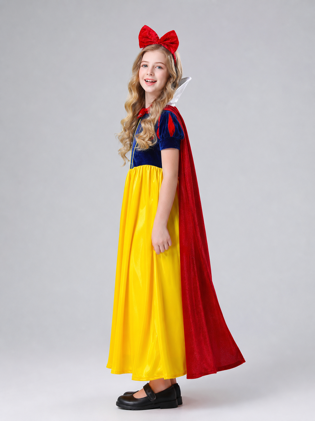 Princess Carnival Costume with Cape and Bow