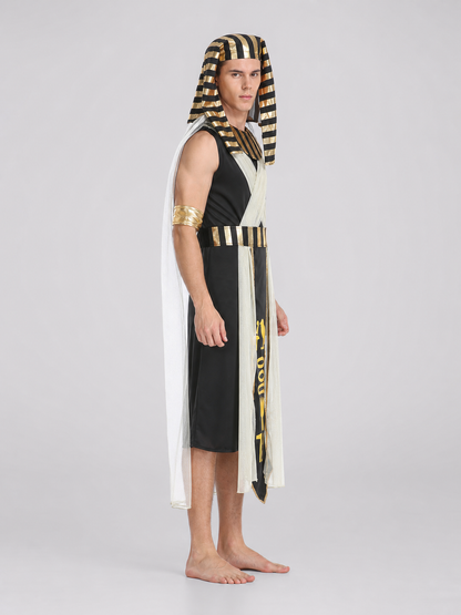 Ancient Egyptian-Style Costume with Pharaonic Decoration