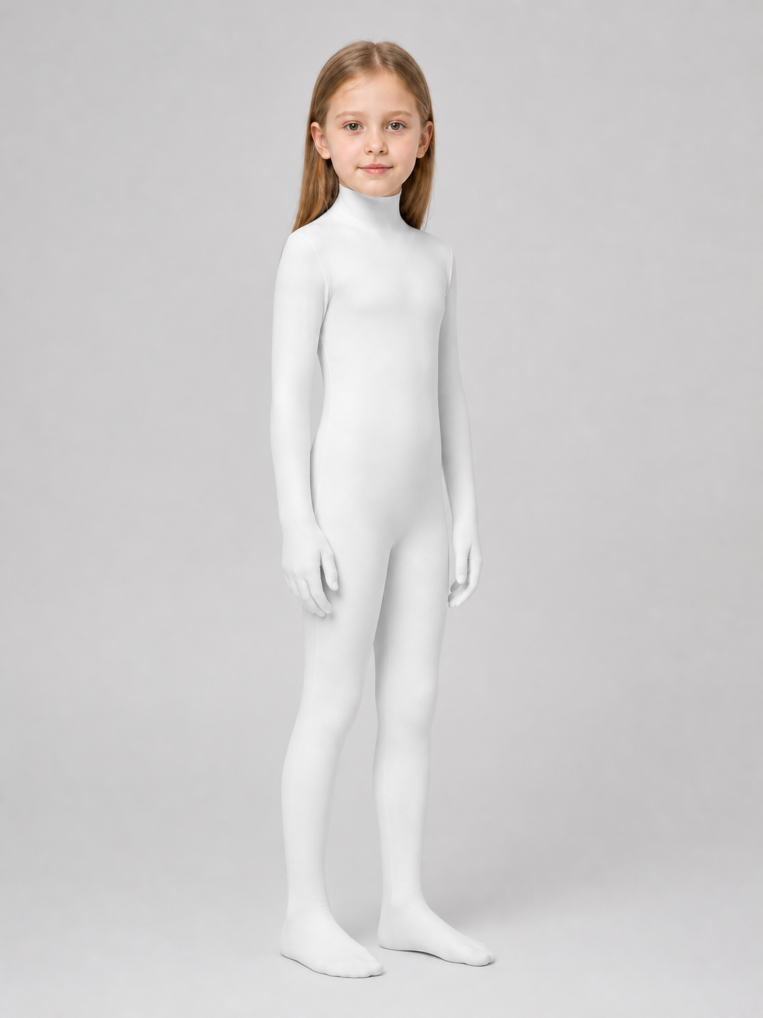 White Form-Fitting Unisex Halloween Jumpsuit side view