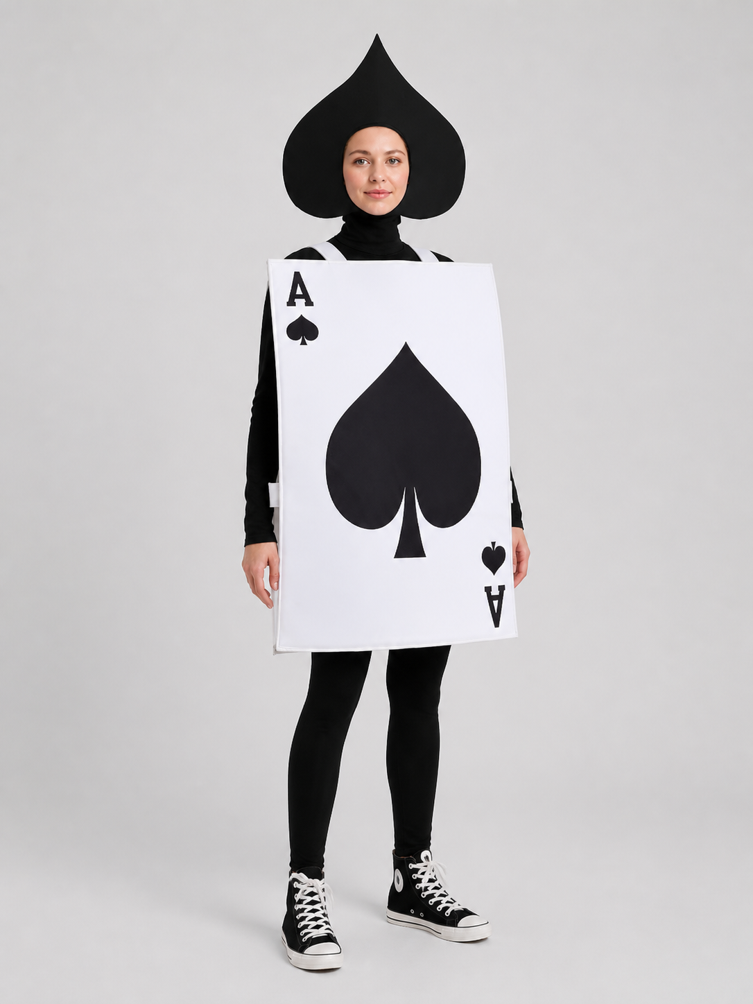 Ace of Spades Playing Card Carnival Costume for Halloween side view