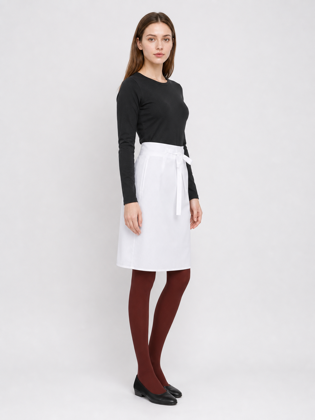 Nohara Rin Cosplay Costume: Black Top and White Skirt