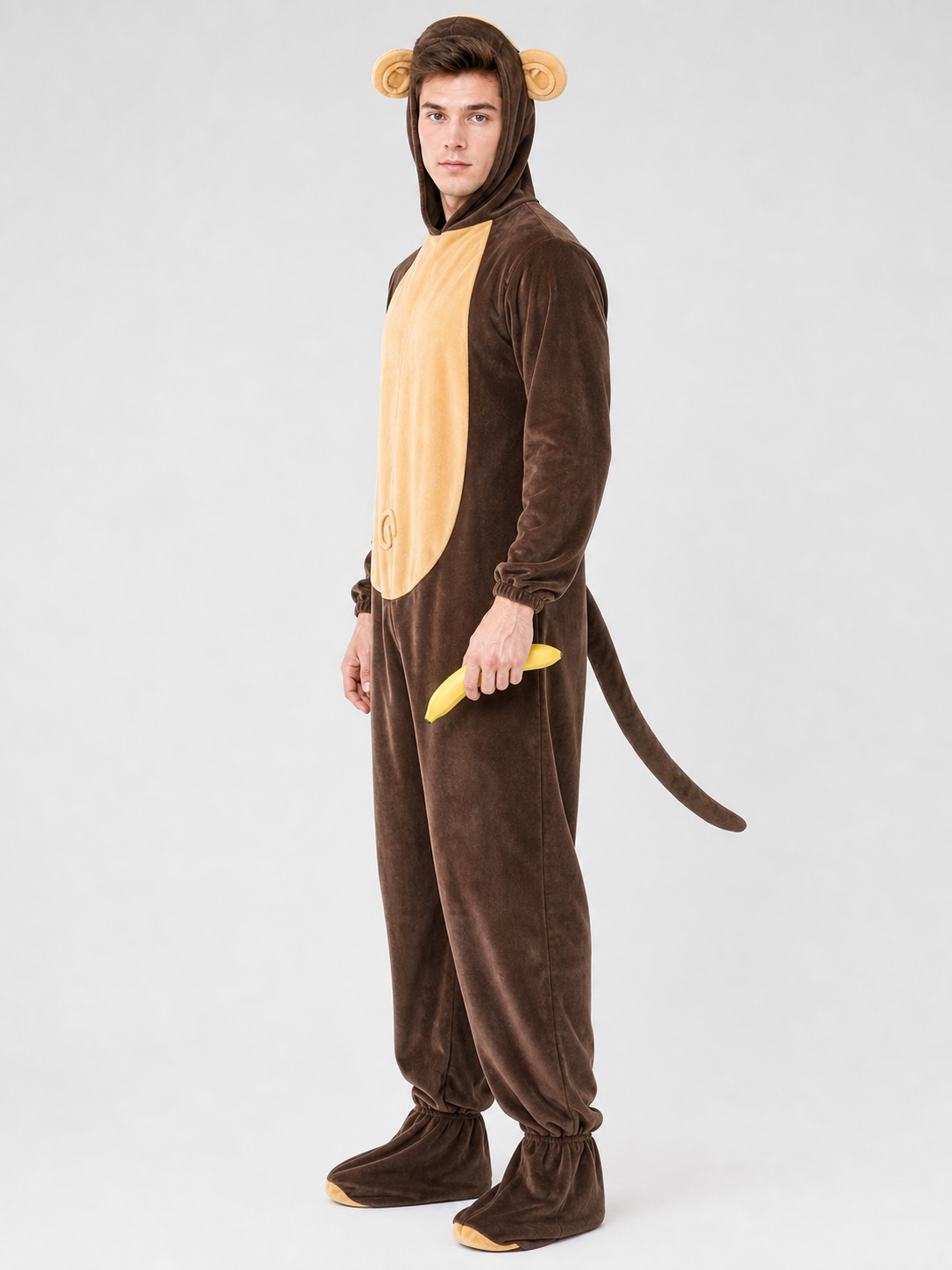Adult Monkey Kigurumi Costume with Hood
