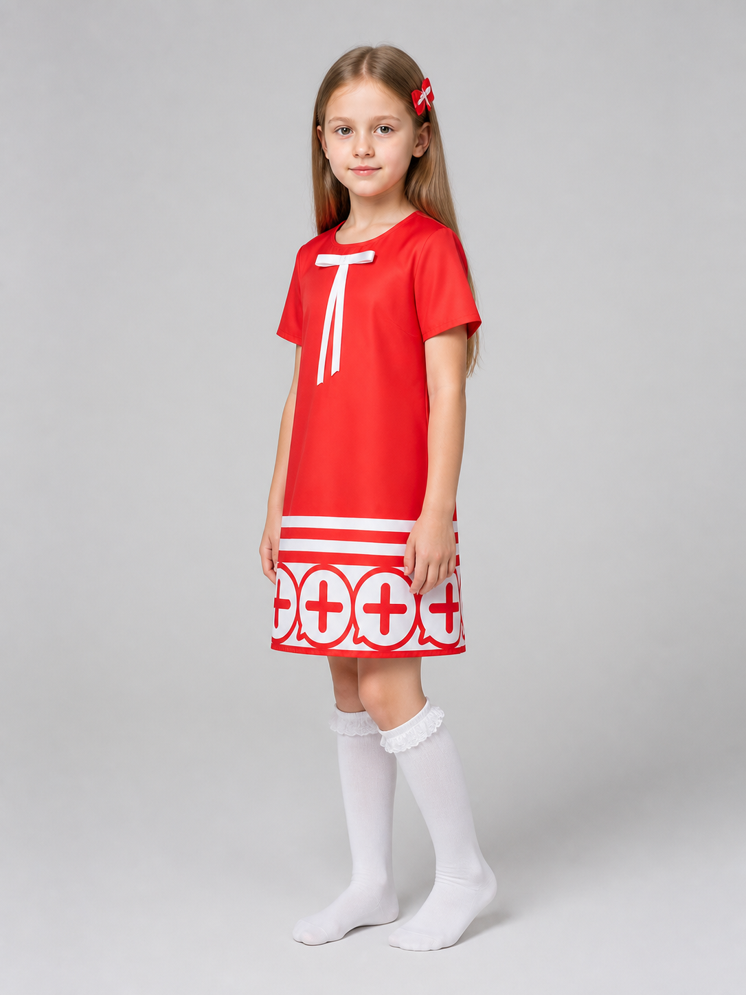 Spy x Family Cosplay Costume: Red A-Line Dress side view