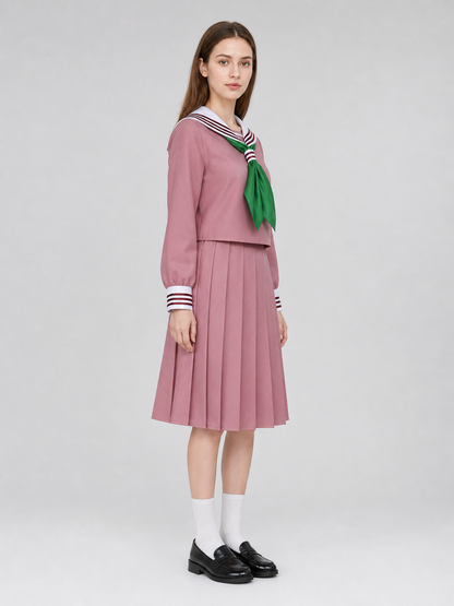 Cosplay Dress with Sailor Collar and Pleats