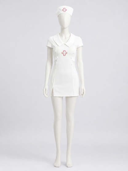 Nurse Costume with Red Crosses side view