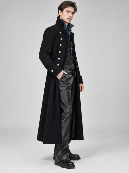 Vampire Costume: Black Tailcoat, High Collar
