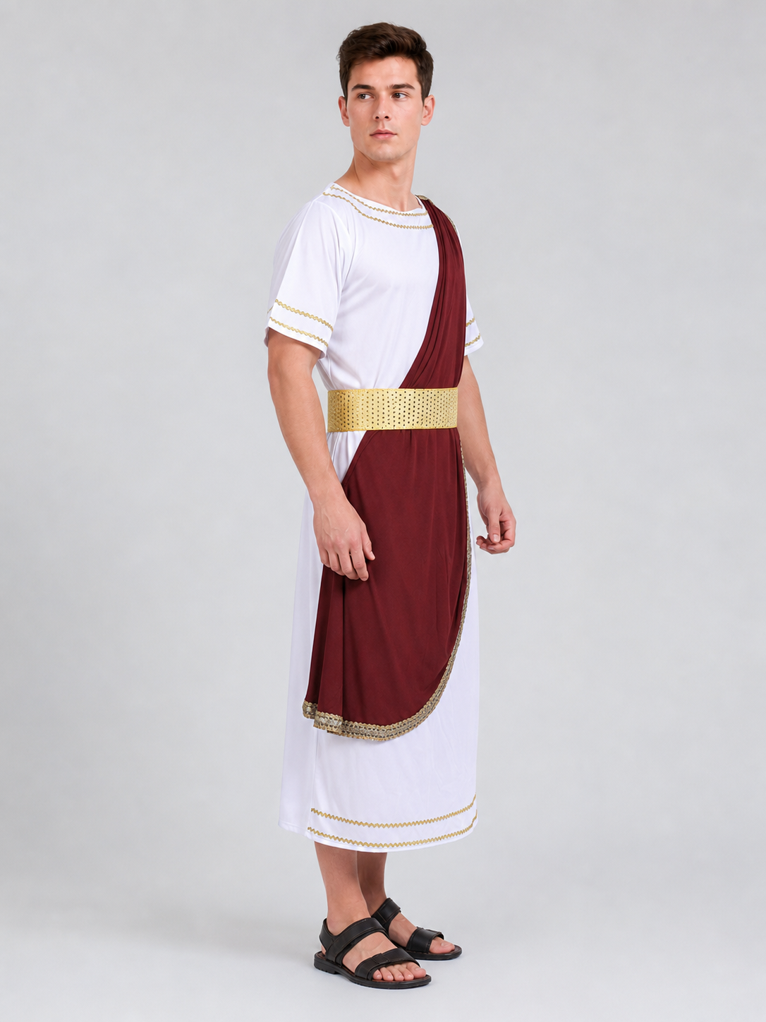 Caesar costume in Roman style with a cloak