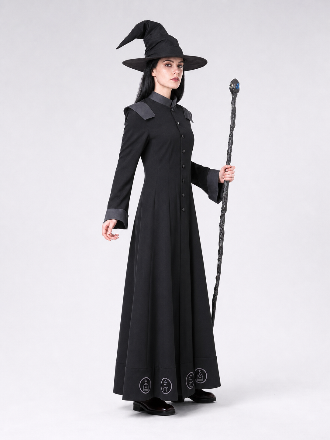 Halloween Wizard Costume with Hat and Robe
