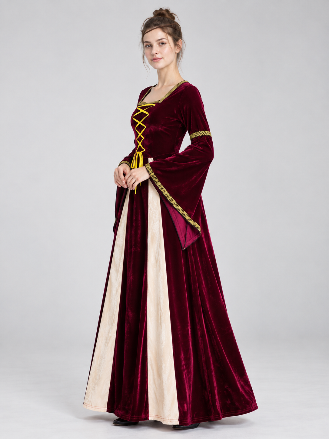 Carnival Dress with Lacing and Cream Inserts