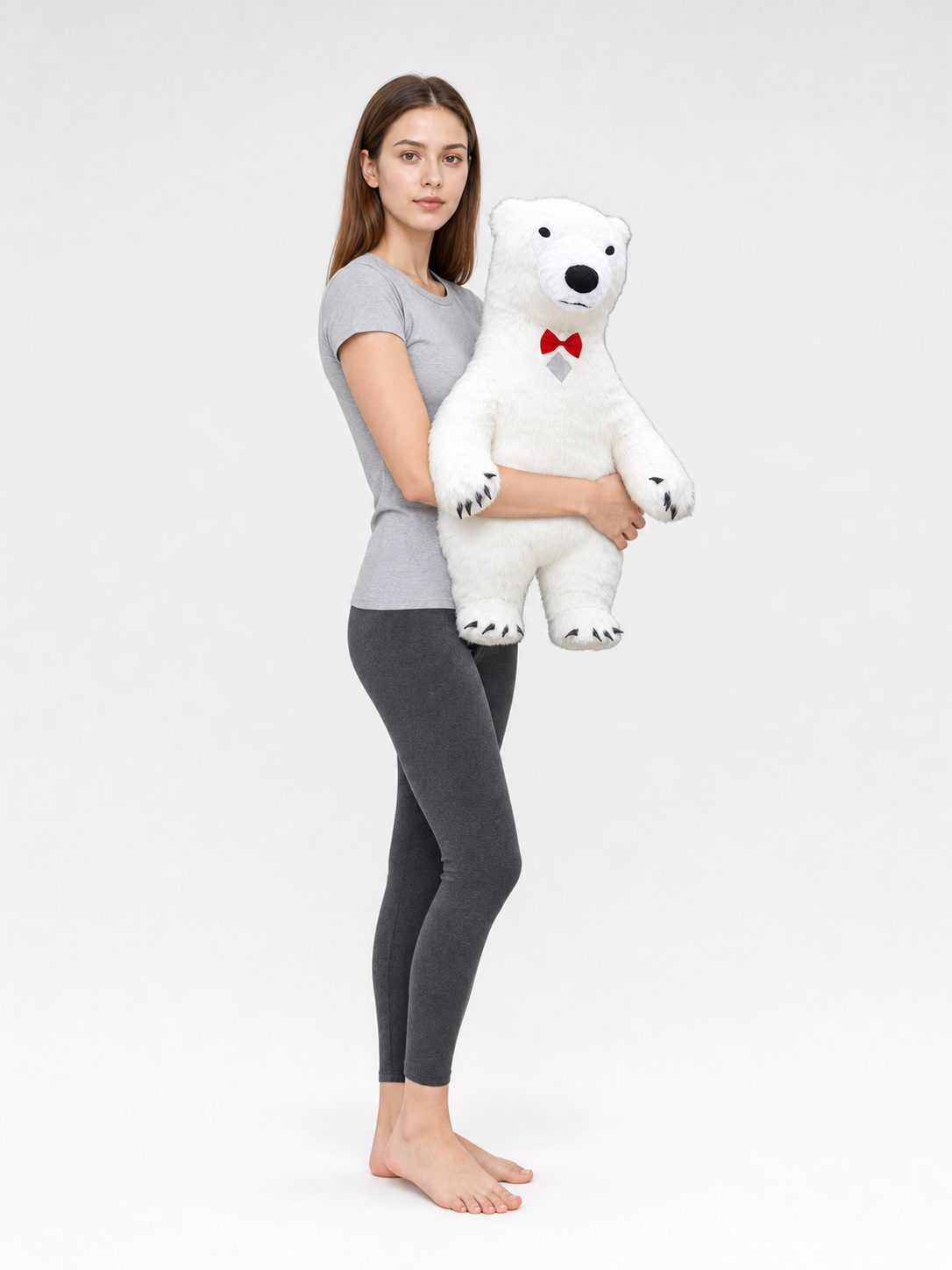 Inflatable life-size polar bear costume