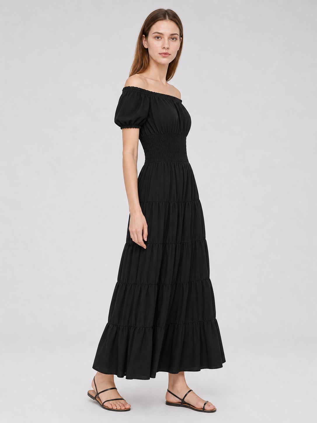Renaissance-Style Off-the-Shoulder Dress