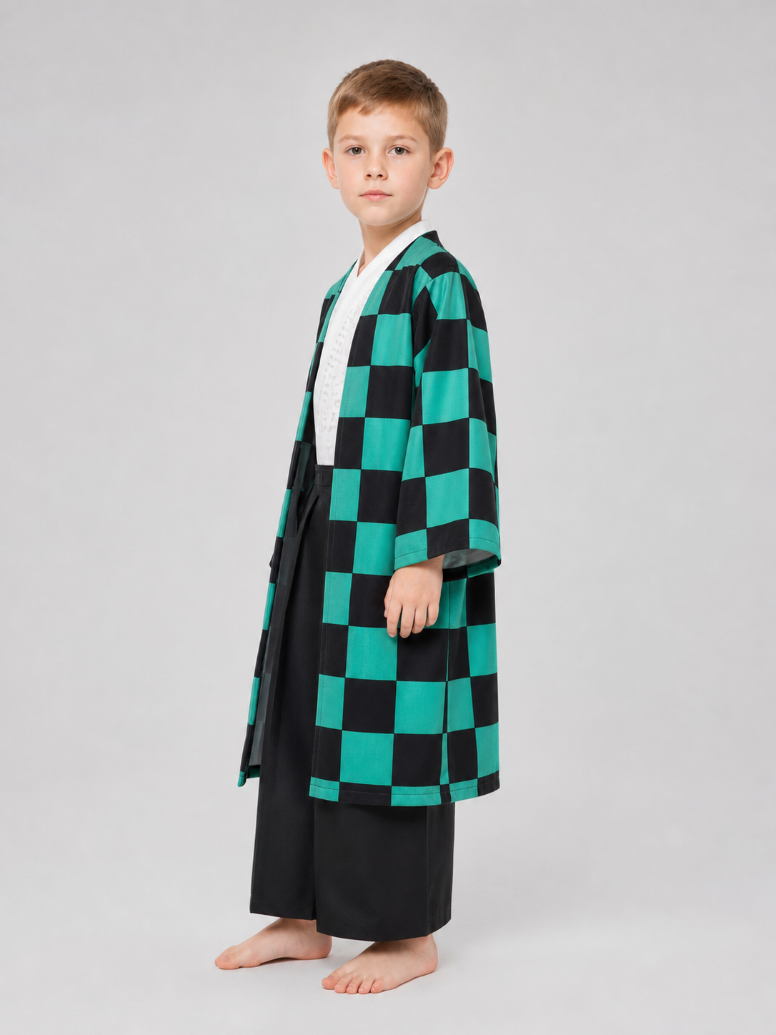 Anime Plaid Long-Sleeve Jacket
