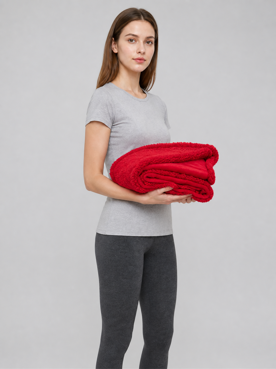 Reversible Water-Resistant Pet Blanket, Red side view