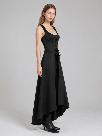 Medieval Cosplay Dress with a Flared Skirt side view