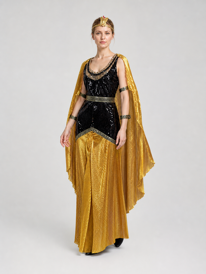 Cleopatra Costume in an Ancient Egyptian Style side view