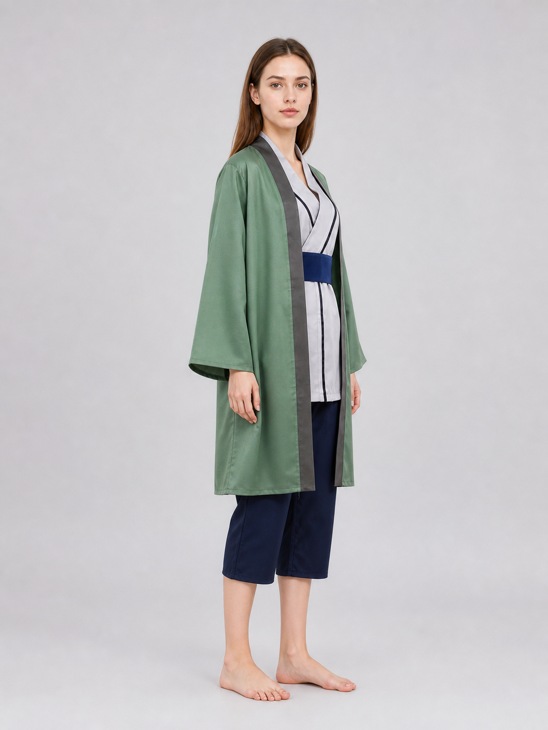 Tsunade Cosplay Costume: Robe, Top, Belt, and Pants
