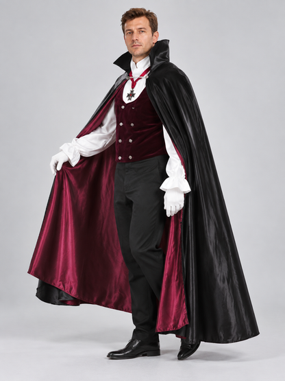Vampire Costume: Cape, Vest, Shirt, Pants